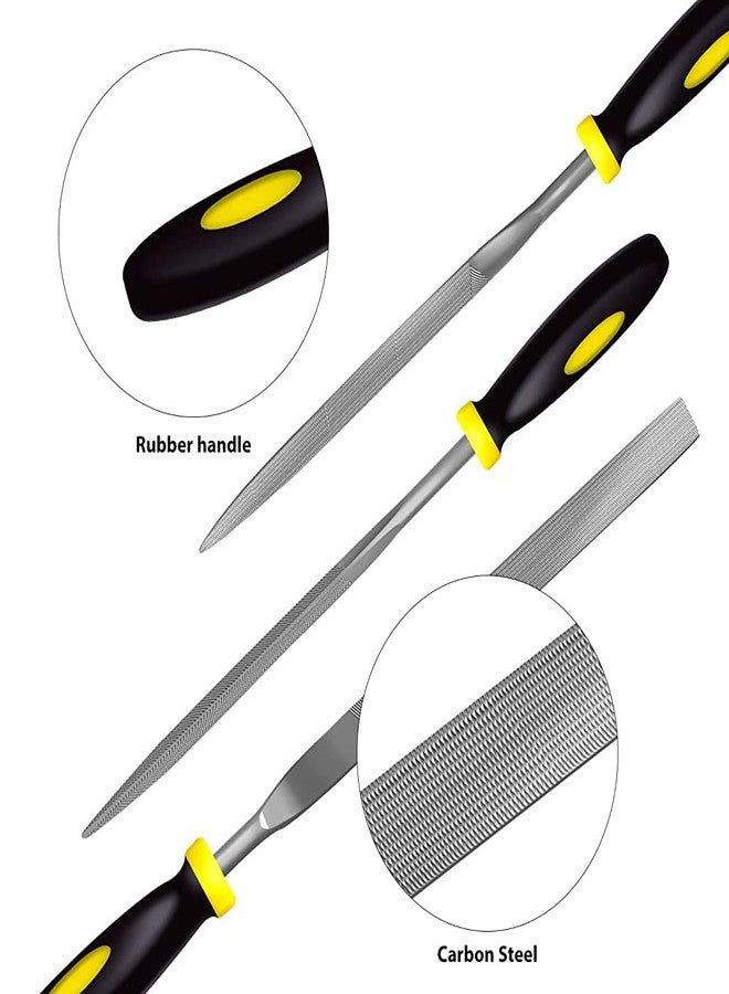Supvox® 10Pcs File Tools Set, Premium Hardened Drop Forged Alloy Steel File Tools, Includes Flat, Flat Warding, Square, Triangular, Round, and Half-Round File - Image 5